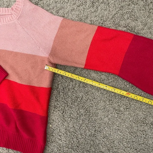 New York & Company Pink and Red Striped Sweater- Large - Picture 6 of 13
